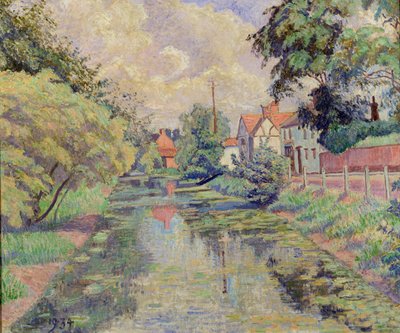The Millstream, Stratford St. Mary, 1934 by Lucien Pissarro